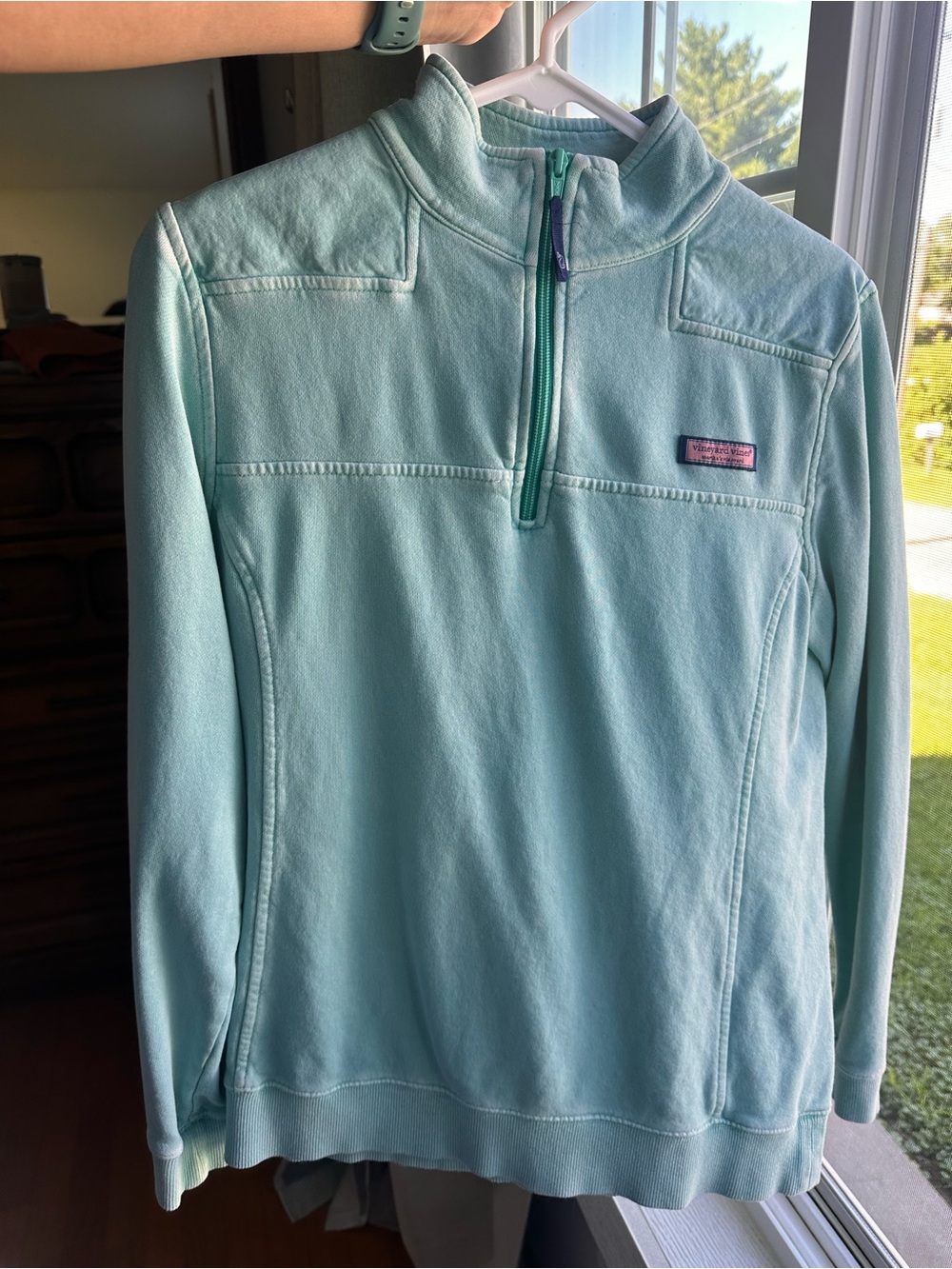 Vineyard Vines Mint Green Quarter-Zip Pullover